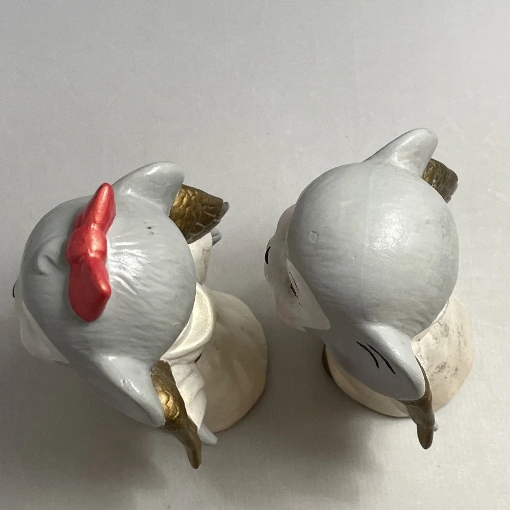 Kissing Mice Angels Handpainted Ceramic‎ Figurines 5